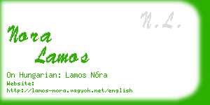 nora lamos business card